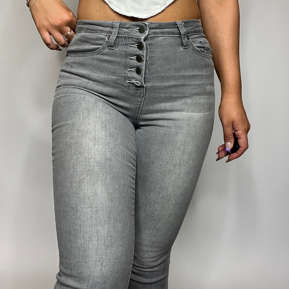 Grey flared jeans - Picture 5 of 6